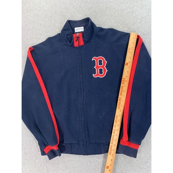 Boston Red Sox Cotton Blend Full Zip‎ Dugout Baseball Jacket (Men's Medium) Blue - Picture 6 of 13